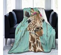 3D Giraffe Fleece Blanket, 3D Printing Throw Blanket, Soft Fluffy Flannel Blankets for Kids Adults Child, for Bed, Sofa and Couch, 100x130cm