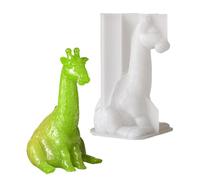 3D Giraffe Silicone Mould Sitting Giraffe Statue Casting Mould for Candles, Animal Silicone Mould Fondant Epoxy Resin Moulds for Beginners in Nursery, Home, School, Project
