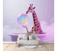 3D Giraffe Wallpaper 200x140cm, Dream Photo Wallpaper,Modern Art Wall Murals,for Living Room Bedroom Decoration, Easy to Install
