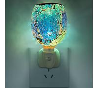 3D Glass Wax Melt Burner Plug In, Electric Aromatherapy Wax Warmer Night Light with UK Plug for Essential Oils Home Bedroom