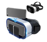 3D Glasses Headset - Scalable Virtual Reality Mobile Viewer, High Definition Glasses | Virtual Reality Headset for Cell Phones 3D Movies Educational Learning Travel Entertainment Immersive