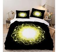 3D Glitter Duvet Cover Sets Soft Microfiber Art Deco Bedding Sets with Zipper Quilt Cover Sets for Teens with 2 Pillowcase (230x220, King)