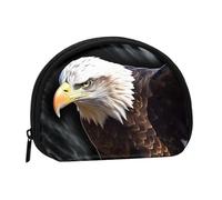 3D Glitter Mini Coin Purse Pouch Change Holder, Shell Shape Zip Around Wallet,Credit Card Holder for Women, An Eagle, One Size, Classic