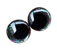 3D Glitter Safety Eyes 20Pcs Clear | Multi-size 16-25mm Range, Washer Lock Backing, Plush/crochet Making Use