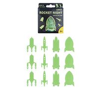 3D Glow in The Dark Rockets, Florescent Wall Decals, Decor Stickers, Sensory Nursery Baby Kids Children Bedroom Decoration