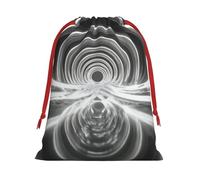 3d Glowing Lines Print Drawstring Bag wrap, String Pouches, Premium Packaging Bags for Business & Events M
