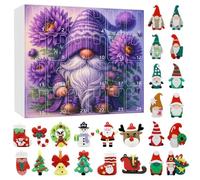 3D Gnome Cartoon Doll Countdown Advent Calendar, Christmas Gnome Advent Calendar, 12 Gnome Cartoon Dolls And 12 Cartoon Dolls Advent Calendar, 24 Surprise Cartoon Gnome Doll Advent Calenda (Beige-8)