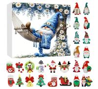 3D Gnome Cartoon Doll Countdown Advent Calendar, Christmas Gnome Advent Calendar, 12 Gnome Cartoon Dolls And 12 Cartoon Dolls Advent Calendar, 24 Surprise Cartoon Gnome Doll Advent Calenda (Beige-2)