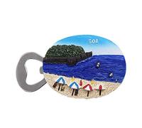 3D Goa India Refrigerator Magnet Tourist Travel Souvenirs Handmade Resin Craft Beer Bottle Opener Magnetic Home Kitchen Decoration Fridge Magnet Collection Gift