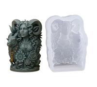 3D Goat Candle Cast for DIY Candle Resin Pillar Aromatherapy Candles Wax Soap Flower Specimen Clay Craft Desk Decor Making Tools