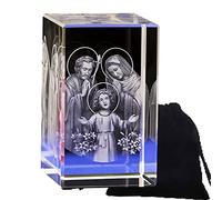 3D God Jesus Crystal Statue Tabletop Good Luck Crystal Glass Cube Church Souvenirs/Son of God Sculpture Savior Figurines Gifts for Wealth New Year #6