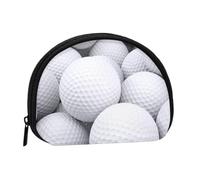 3D Golf Balls Pattern, Women's Storage Bag Shell Makeup Bag Small Coin Purse Shell Change Pouch