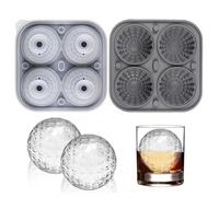 3D Golf Ice Cube Tray, Prism Crystal Ball Ice Mold, Large Sphere Silicone Round IceMold, Fun Shapes IceCube Tray with Clear Funnel-type Lid, for Cocktails, Bourbon,Brandy, Whiskey Gifts for Men