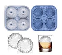 3D Golf Ice Cube Tray, Prism Crystal Ball Ice Mold, Large Sphere Silicone Round IceMold, Fun Shapes IceCube Tray with Clear Funnel-type Lid, for Cocktails, Bourbon,Brandy, Whiskey Gifts for Men