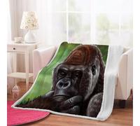 3D Gorilla Throw Blanket 150x200cm Microfiber Fleece Ultra Soft Cozy Plush Warm Gorilla Sherpa Blanket All Season for Home Couch Bed Chair Travel（Pattern 22-17）