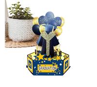 3D Graduation Card, Congratulations Design, Stylish 3D Greeting Card, Graduate Party Gift, Thoughtful Choice For Celebration, Suitable For Classmates, Siblings And Students At The Ho