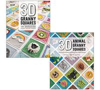 3D Granny Squares & 3D Animal Granny Squares By Celine Semaan, Caitie Moore, Sharna Moore 2 Books Collection Set