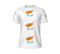 3D Graphic Colorful T-Shirts Novelty Cyprus Flag Printed Short Sleeve Crew Neck Print Tee for Men Women and Youngs Unisex T Shirts Summer Top Tees S-6XL