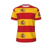 3D Graphic Colorful T-Shirts Novelty Spain Flag Printed Short Sleeve Crew Neck Print Tee for Men Women and Youngs Unisex T Shirts Summer Top Tees S-6XL