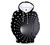 3D Graphic Hoodie For Men Uk Cool Pullover Sweatshirt Optical Illusion Hooded Top Trendy Streetwear Hoodie Casual 3D Print Sweatshirt Colourful Hoodie Graphic Pullover Blouse Fuzzy Outdoor Slipper