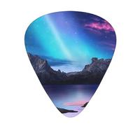 (3d Graphics Universe Space) Guitar Picks Set Of 12 With Transparent Plastic Box For Bass Electric And Acoustic Guitars Ukulele
