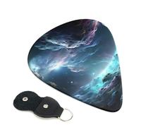 3D Graphics Universe Space Guitar Plectrums, 6 Guitar Plectrums, Printed on both sides for Electric Guitar Bass Ukulele (0.46 mm 0.71 mm 0.96 mm)