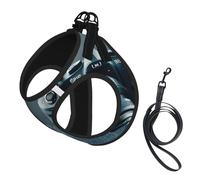 3D Graphics Universe Space print Dog Harness and Leash Set, Reflective Adjustable Puppy Vest for Small Medium Large Dogs, Cats