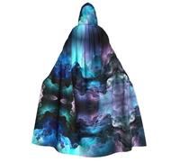 3D Graphics Universe Space Print Halloween Hooded Cloak Costume Cape for Party, Carnival, Comic Exhibition, Masquerade - Unisex Adult