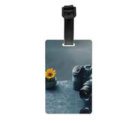 3D Graphics Universe Space Print Luggage Tag â€“ Full-Back Privacy Cover Suitcase ID Label for Women & Men, PVC Travel Name ID Tag