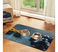 3D Graphics Universe Space print Pet Food Mat Absorbent Non-Slip PU Leather Feeding Mat for Dogs Cats Pet Bowl Placemat