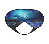 3D Graphics Universe Space Print Satin Sleep Mask & Eye Mask | Deep Dream Sleep Masks for Women & Men | Soft Sleeping Eye Mask to Nourish Skin