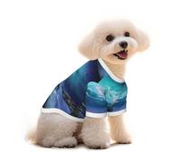 3d Graphics Universe Space Printed Everyday Soft Cotton Dog Short Sleeve T-Shirt For Chihuahuas & Teacup Puppies & Small Dogs Breeds Stretchy Cat Outfit