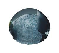 3D Graphics Universe Space shower caps with a double layer of, hold your hair well whether using them while showering or taking bath.