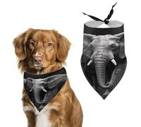3D Gray Elephant Easter Dog Bandanas for Small Medium Large Dogs,Cat Dogs,Pet Scarf - Polyester Cute Bibs.Triangle Pet Scarf for Puppy Pet,Personalized Birthday/Party Fun Idea Gift