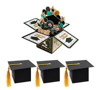 3D Greeting Card - Exam Success Congratulations - Foldable, 3 Graduation Gift Boxes - High School Undergraduate Master