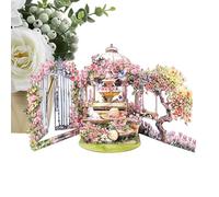 3D Greeting Card - Pop Up Paper Design With Garden Theme | Christmas Celebration Cards | Valentine's Wedding For Wedding Crafts Lovers Parents Husbands Collector's