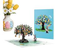 3D Greeting Cards, 3D Spring Eggs and Figures Made of Paper as a Keepsake, Heartfelt Easter Greeting Card for Easter, for Families, Wives, Husbands, Girlfriends, Mothers, Dads, Teachers and Friends