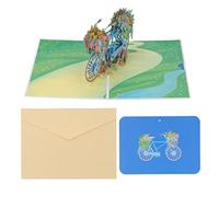 3D Greeting Cards Spring Flower Bike, Thick Paper 7x5 Inch Pop - Up Card with Envelope and Note - Detailed Texture, Durable Material, Perfect for Birthday and Special Occasions