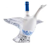 3D Grey Goose Vodka Bottle Glass Decanter, Swan Shaped Liquor Decanter, 350ml Crystal Clear Glass Whisky Decanter for Vodka, Brandy, Wine, Home Bar Decoration & Gift (C)