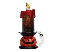 3D Halloween Pumpkin Skeleton Light - LED Flameless Candle Decor