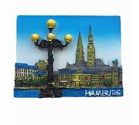 3D Hamburg Germany Fridge Magnet Travel Souvenir Gift Home Kitchen Decoration Magnetic Sticker Hamburg Refrigerator Magnet Collection