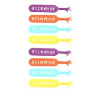 3D Hand Bookmarks, Set of 8, Silicone Book Markers in Multicolour, Fun Cartoon Design for Books