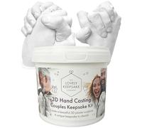 3D Hand Casting Kit, Gifts for Couples, Anniversaries & Wedding Gifts | Moulding Powder & Casting Stone, Romantic Sculpture Keepsake