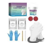 3D Hand Casting Kit - Lifelike Handd Moulding | Sculptures Hands Castings Kitt Couples with Gloves, Handmade Sculpture Mould Keepsake Craft Set Witth Glove for Her