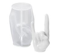 3D Hand Gesture Silicone Mold for Resin Soap Making - Food Grade Semitransparent Finger Sculpture Mould | Non Sticky Fist Rock Roll Tool for Christmas Halloween Birthday Crafts