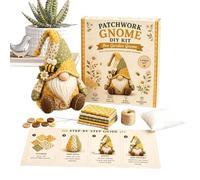 3D Handcrafted Felt Gnome Kit with Instructions, Christmas Animal DIY Patch-Work, Create Your Own Adorable Gnome, for Adults Beginner, Present Craft Lovers and Home Decor
