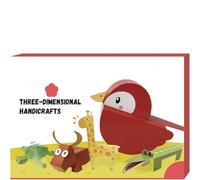 3D Handmade Origami Book, DIY Origami Kit for Crafts & Art, Preschool Origamis Tool, Easy Handmade Craft Paper Models, Fun to Explore, Animal Figurine Gift Set for Bookshelf (Animal)