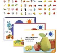 3D Handmade Origami Book, DIY Origami Kit for Crafts & Art, Preschool Origamis Tool, Easy Handmade Craft Paper Models, Fun to Explore, Animal Figurine Gift Set for Bookshelf (3pcs)