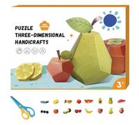 3D Handmade Origami Book, Easy Handmade Craft 3D Paper Models, Fun DIY Paper Craft Kit for Home Decor, Bookshelf Decoration (Fruit Paradise)