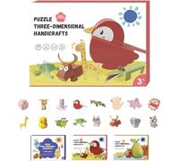 3D Handmade Origami Book,Easy Handmade Craft 3D Paper Models,Origami Kit for Crafts & Art,Moving Paper Craft Book,Handmade Animal Figurine for Bookshelf Decor